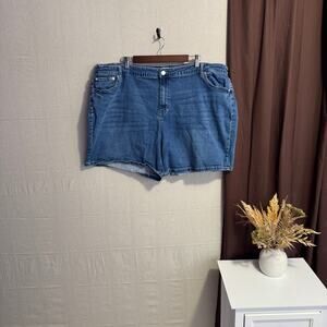 Joules Size 22 Medium Wash Denim Jean Shorts Classic 5 Pocket